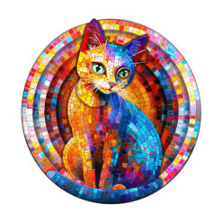 Mindful Wooden Jigsaw Puzzle – Pixel Kitty