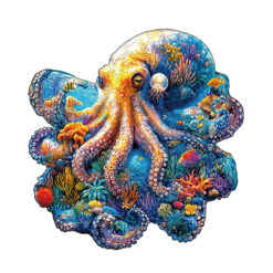 Mindful Wooden Jigsaw Puzzle – Underwater world-octopus