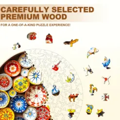 Alternative view of Mindful Wooden Jigsaw Puzzle – Andalusian Tiles– Spain