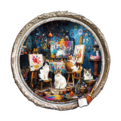Mindful Wooden Jigsaw Puzzle – Cat Art Studio