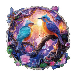 Mindful Wooden Jigsaw Puzzle – Twilight Plumage
