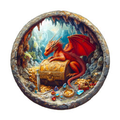 Mindful Wooden Jigsaw Puzzle – Dragon's Treasure