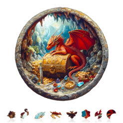 Alternative view of Mindful Wooden Jigsaw Puzzle – Dragon's Treasure
