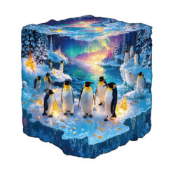 Mindful Wooden Jigsaw Puzzle – Frozen polar Penguin