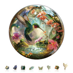 Alternative view of Mindful Wooden Jigsaw Puzzle – Hummy Raindrop