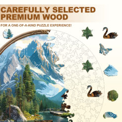 Alternative view of Mindful Wooden Jigsaw Puzzle – Lake House