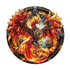 Mindful Wooden Jigsaw Puzzle – Mechanical Fire Phoenix