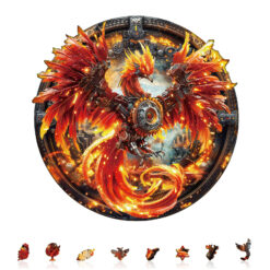 Alternative view of Mindful Wooden Jigsaw Puzzle – Mechanical Fire Phoenix