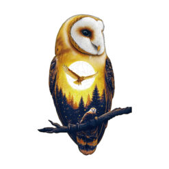 Mindful Wooden Jigsaw Puzzle – Moonlight Snow Owl