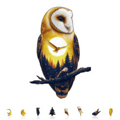 Alternative view of Mindful Wooden Jigsaw Puzzle – Moonlight Snow Owl