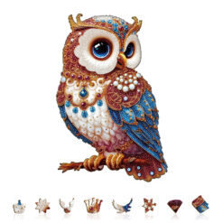Alternative view of Mindful Wooden Jigsaw Puzzle – Regal Owl