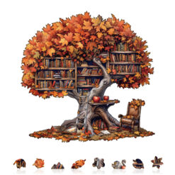Alternative view of Mindful Wooden Jigsaw Puzzle – Tree Library